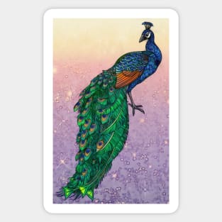 Starry Peacock Sticker